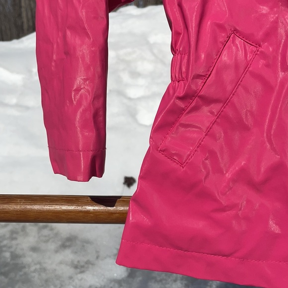 Girls Sportek Pink Raincoat 3T Jacket Zippered Coat Toddler Children - Picture 4 of 8